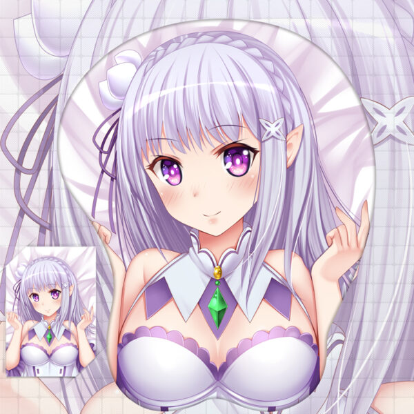 Re Zero Emilia Tapis de Souris Seins