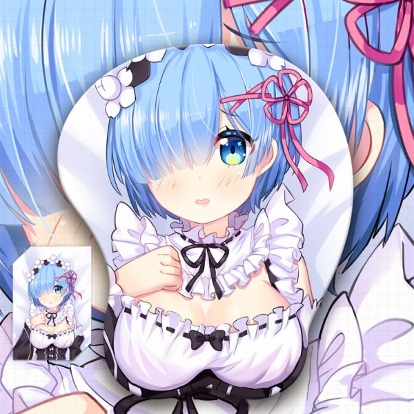 Re Zero Rem Tapis de Souris Seins