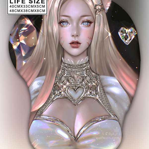 KDA Ahri Tapis de Souris 3D Gros Seins Ver1