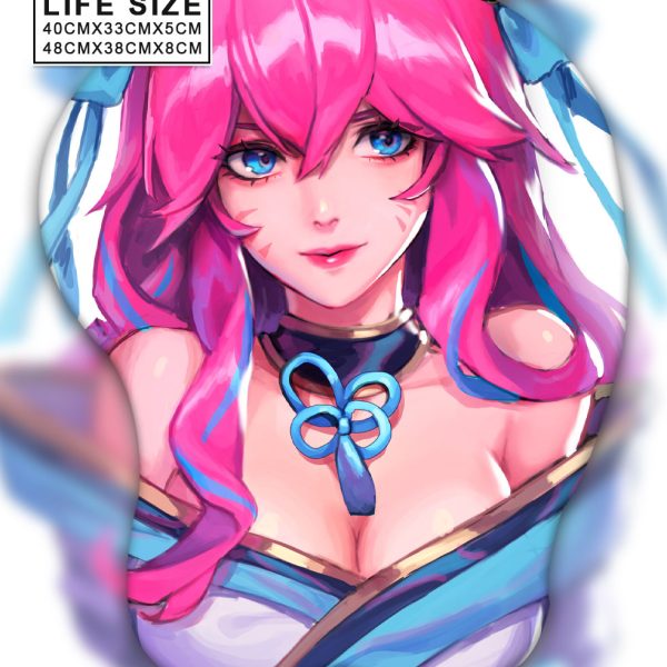 Ahri Tapis de Souris 3D Gros Seins