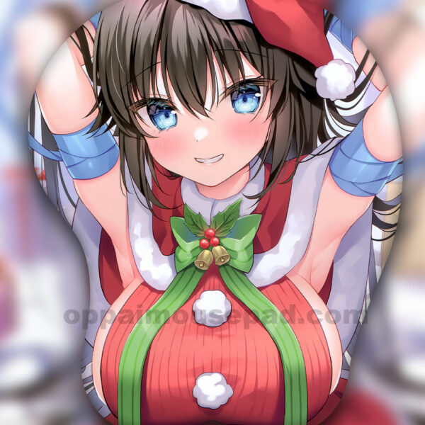 Fille de Noël Tapis de Souris Seins Ver1