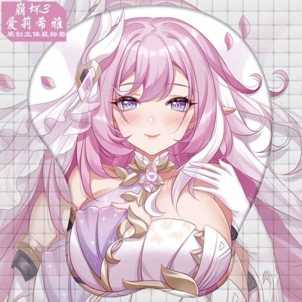 Elysia Honkai Impact 3rd Tapis de Souris Seins