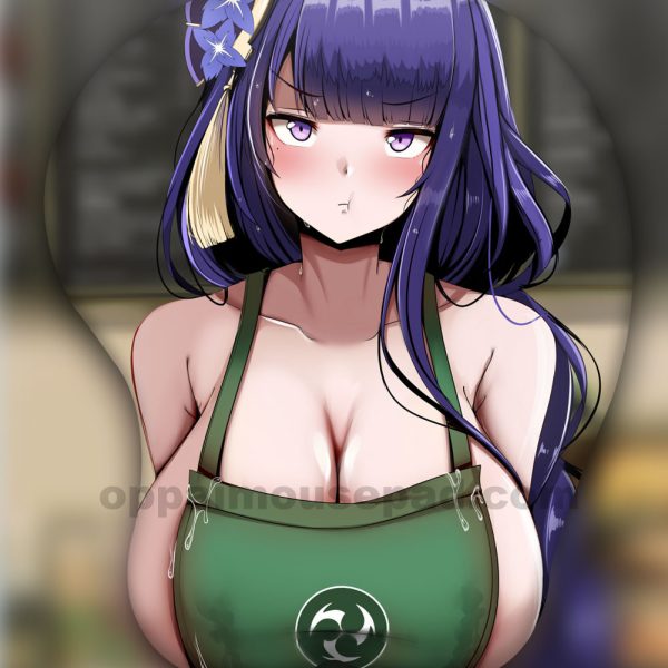 Raiden Shogun Genshin Tapis de Souris 3D