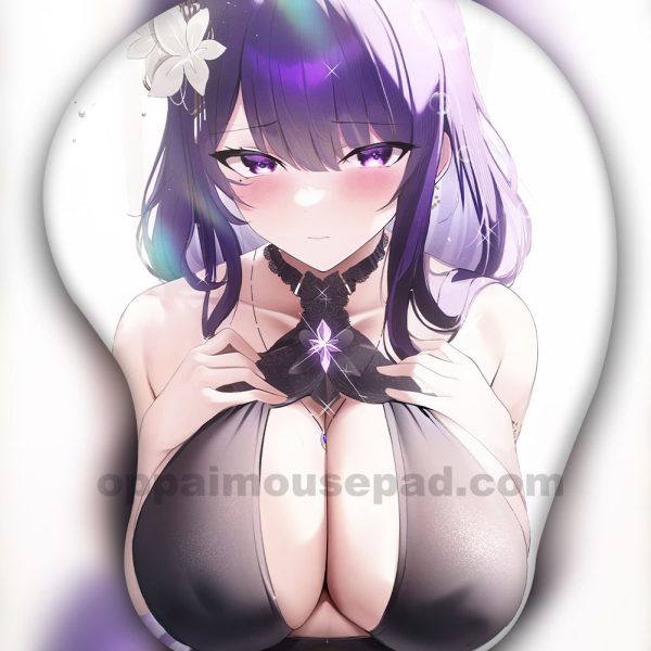 Raiden Shogun Genshin Tapis de Souris Repose Poignet