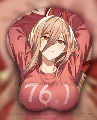 Power Chainsaw Man Anime 3D Tapis de Souris Oppai Repose Poignet