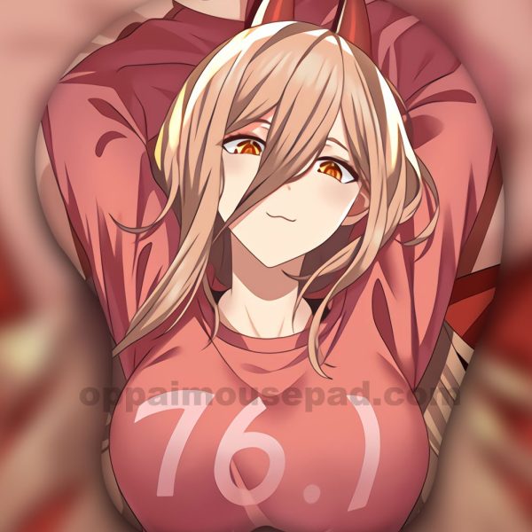Power Chainsaw Man Anime 3D Tapis de Souris Oppai Repose Poignet