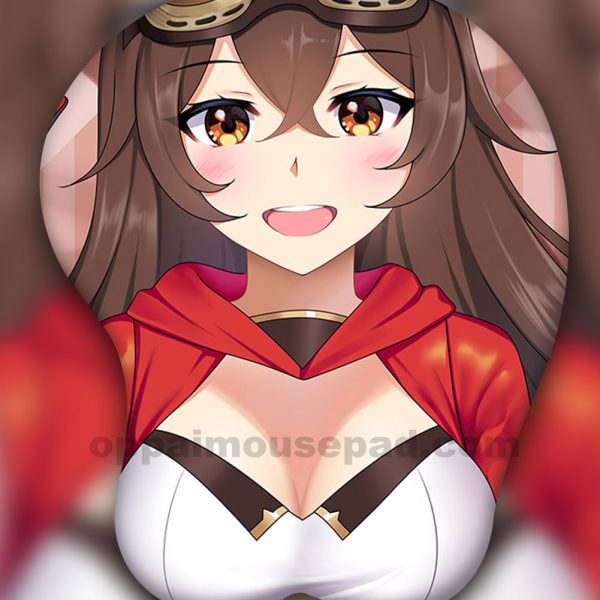 Amber Genshin Impact Tapis de Souris 3D