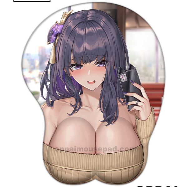 Raiden Shogun Genshin Impact  Tapis de Souris Gros Seins