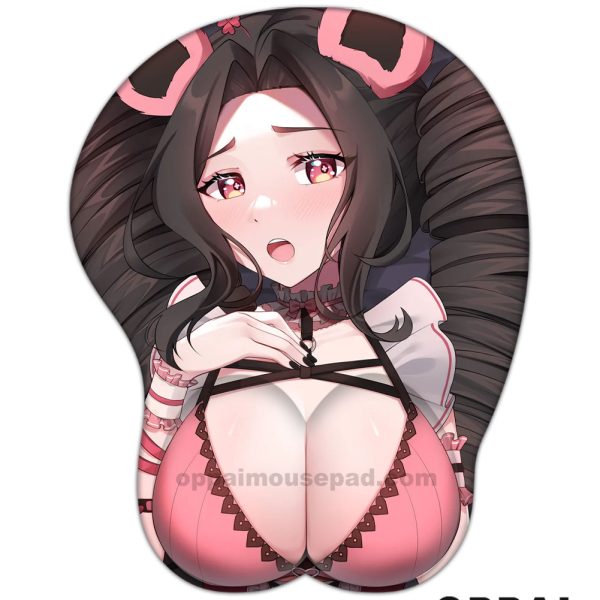 Fille à Double Queue Tapis de Souris Boobs