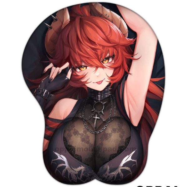 Corne Aux Cheveux Roux Tapis de Souris 3D