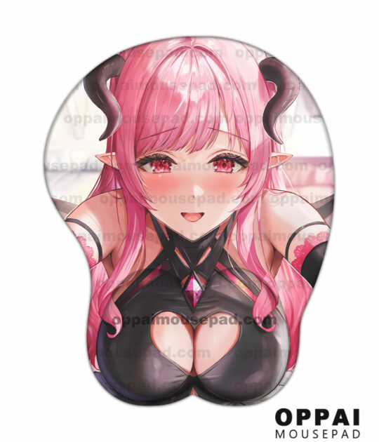 Diable Fille Tapis de Souris Sein